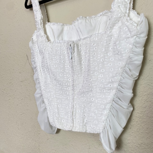 HOUSE OF CB 'Catalina' White Broderie Anglais Corset NWOT size Large - Picture 6 of 14